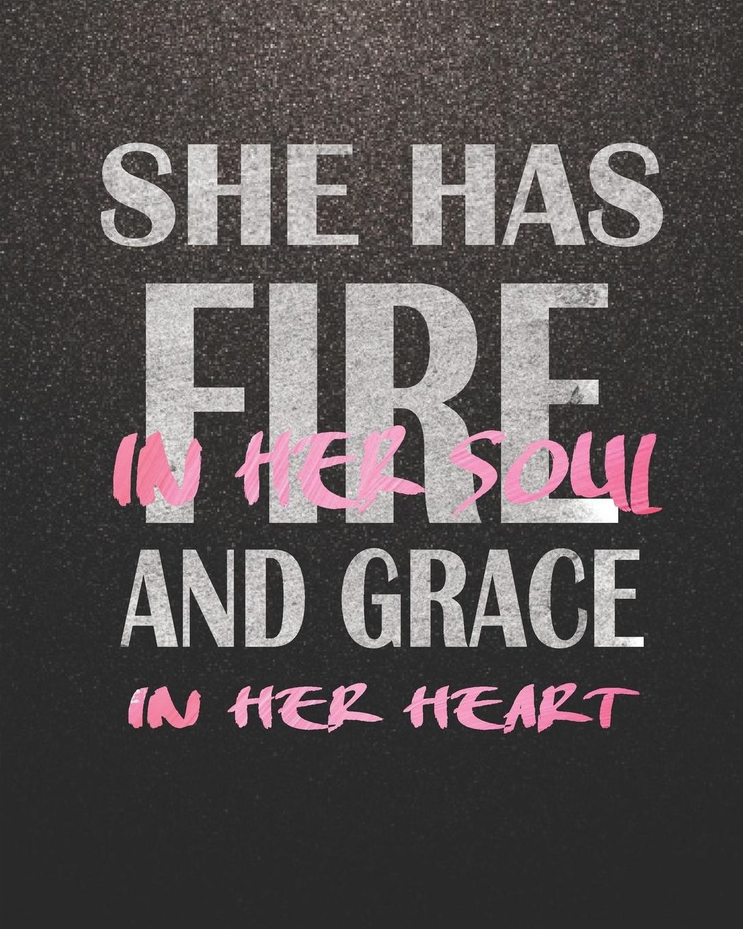She Has Fire In Her Soul And Grace In Her Heart: Black Pink Teacher Journal Planner Notebook Organizer Daily Weekly Monthly Annual Activities Calendars To Do Class Lists Grade Tracker Back to School Teacher Appreciation Gift Undated 8x10 150 Pages Wh