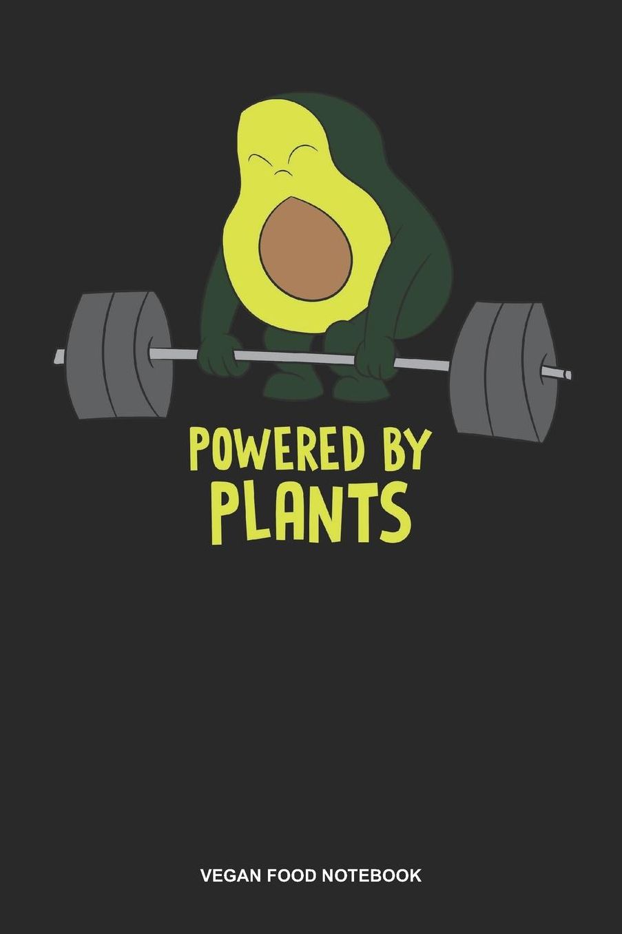 Vegan Food Notebook: Dotted Log Book For Vegetarian Or Vegan: Vegan Athlete Journal Weightlifting Avocado Gift