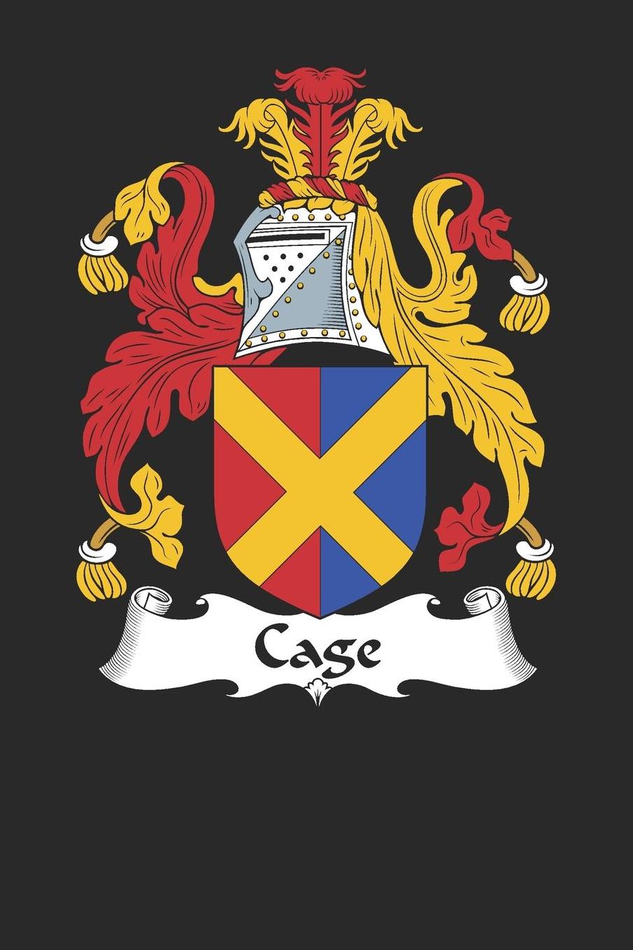 Cage: Cage Coat of Arms and Family Crest Notebook Journal (6 x 9 - 100 pages)