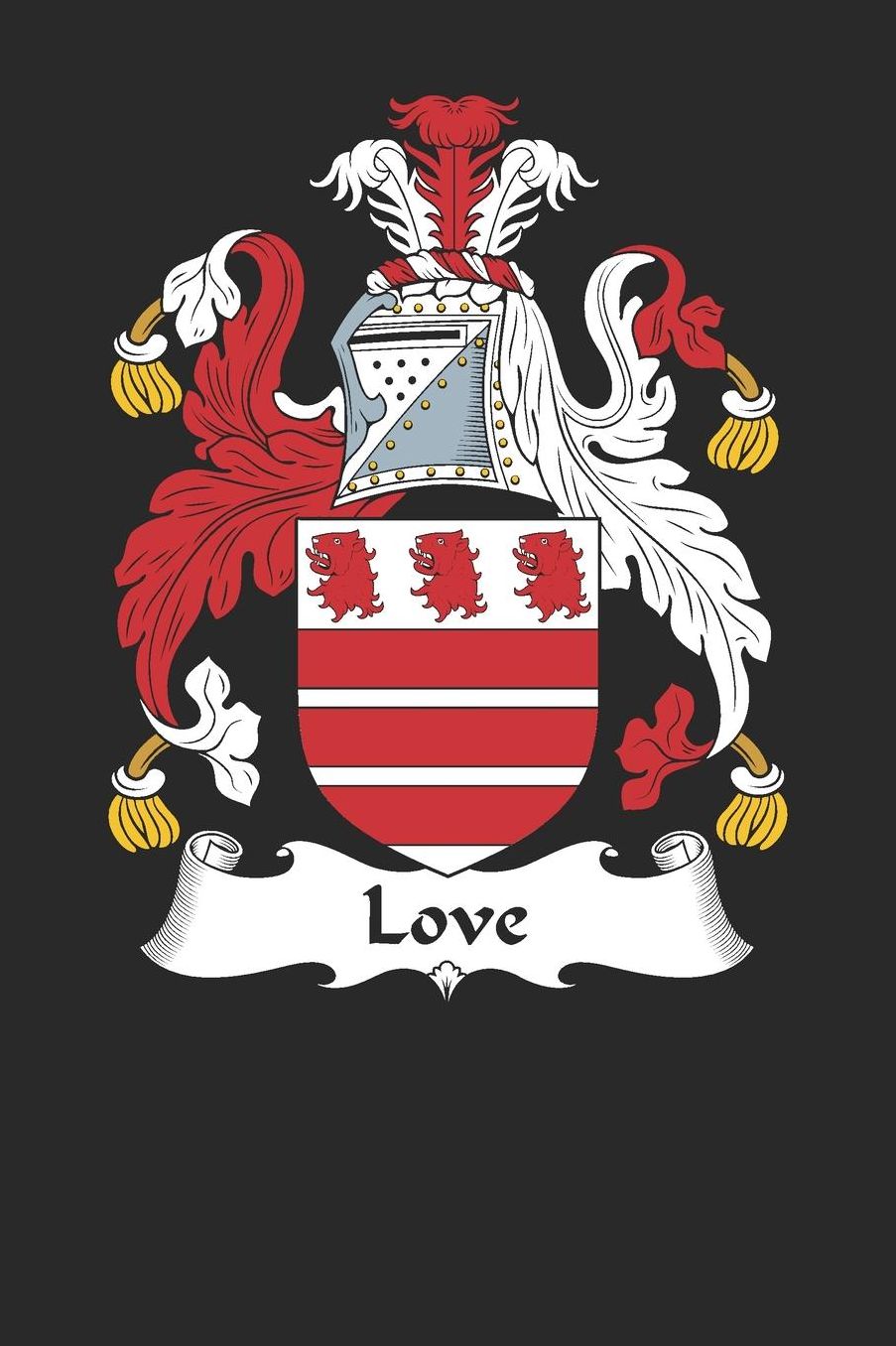 Love: Love Coat of Arms and Family Crest Notebook Journal (6 x 9 - 100 pages)