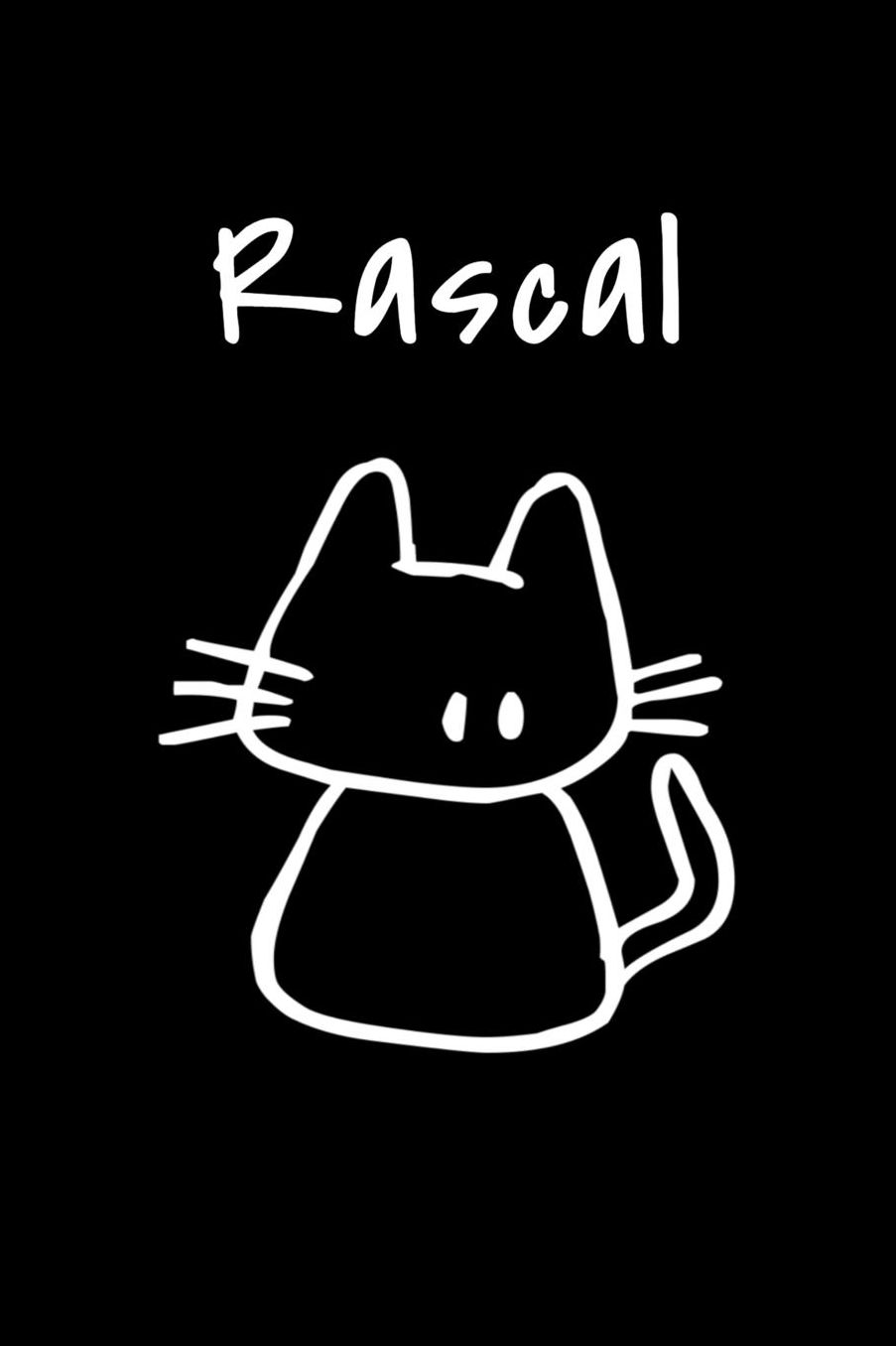 Rascal: Composition Notebook Plain College Ruled Wide Lined 6 x 9 Journal Cute Meow Funny Kawaii Gifts for Cat Lover's Organizer Record Log Passwords Address Book Appointments & Diary Students Back to School Teens Kids Workbook for Writing Notes