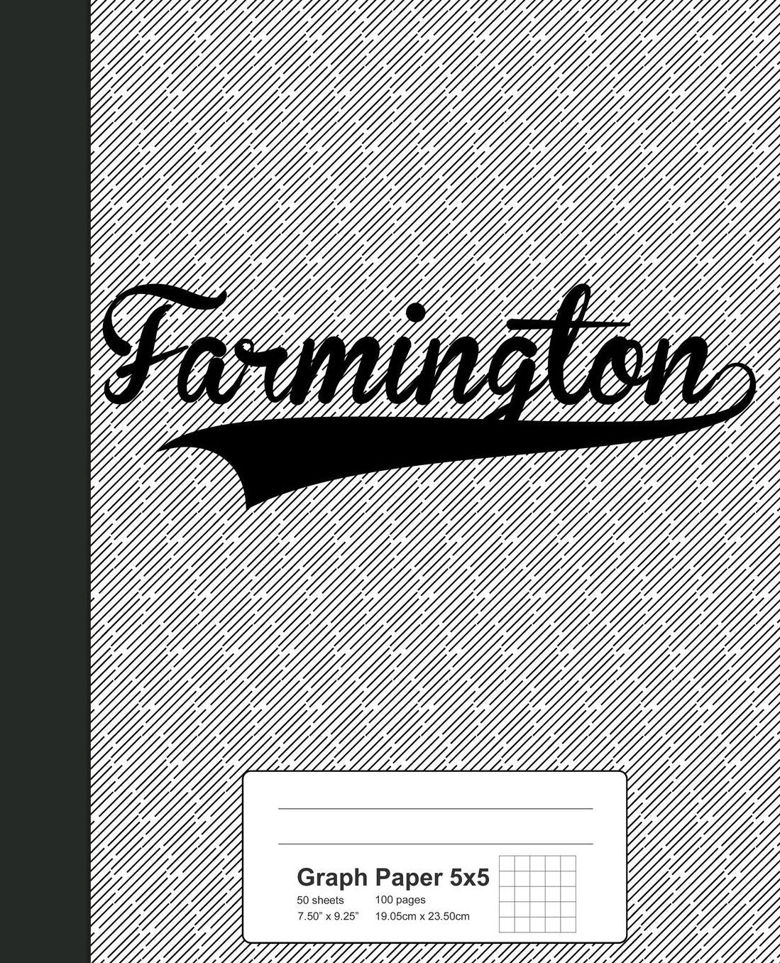 Graph Paper 5x5: FARMINGTON Notebook