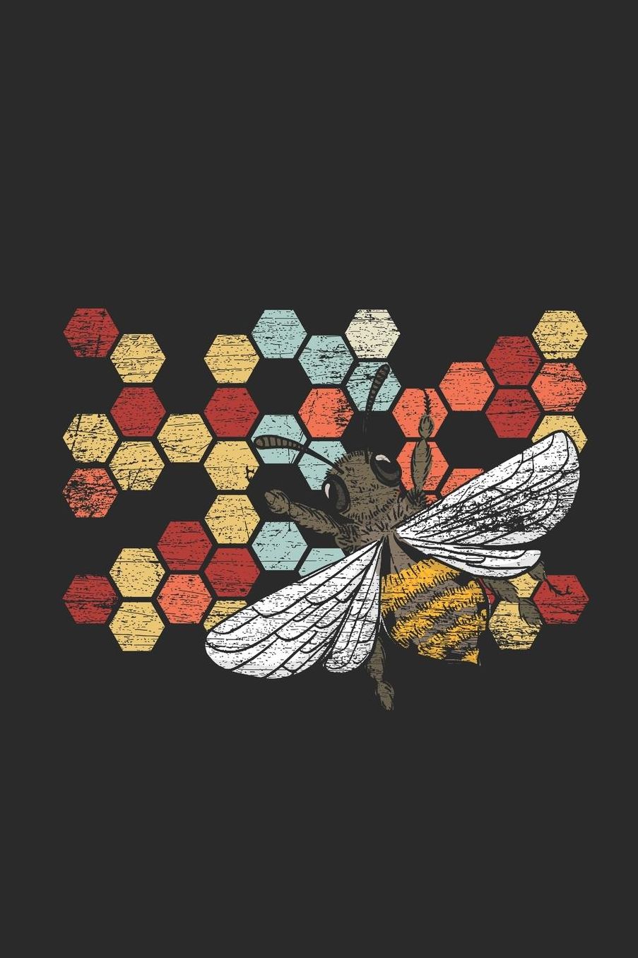 Honeycomb Retro: Blank Lined Notebook (6 x 9 - 120 pages) Beekeepers Notebook for Daily Journal, Diary, and Gift