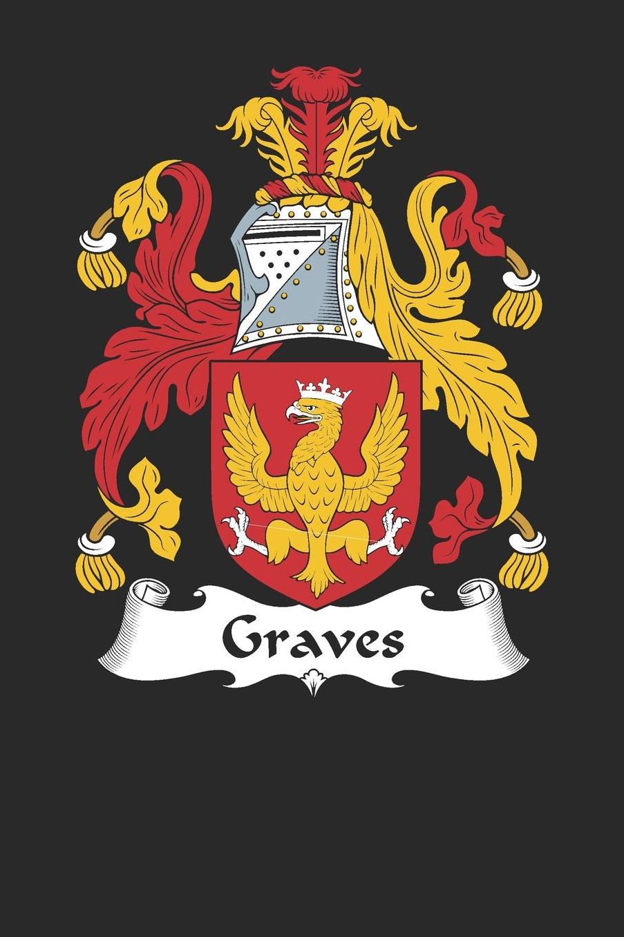 Graves: Graves Coat of Arms and Family Crest Notebook Journal (6 x 9 - 100 pages)