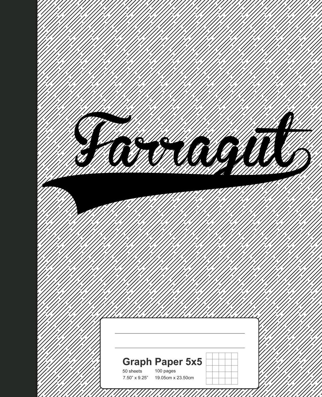 Graph Paper 5x5: FARRAGUT Notebook
