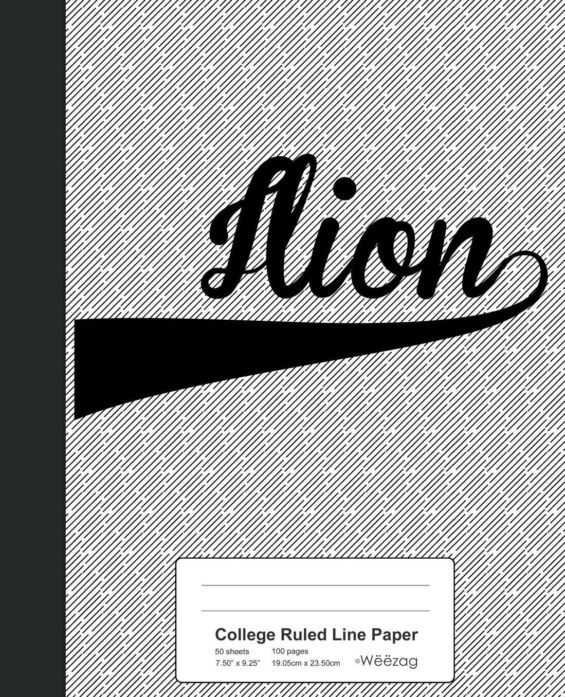 College Ruled Line Paper: ILION Notebook