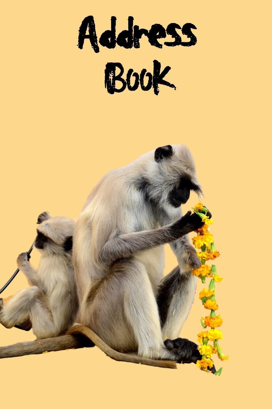 Address Book: Monkey themed 6x9 100 pages