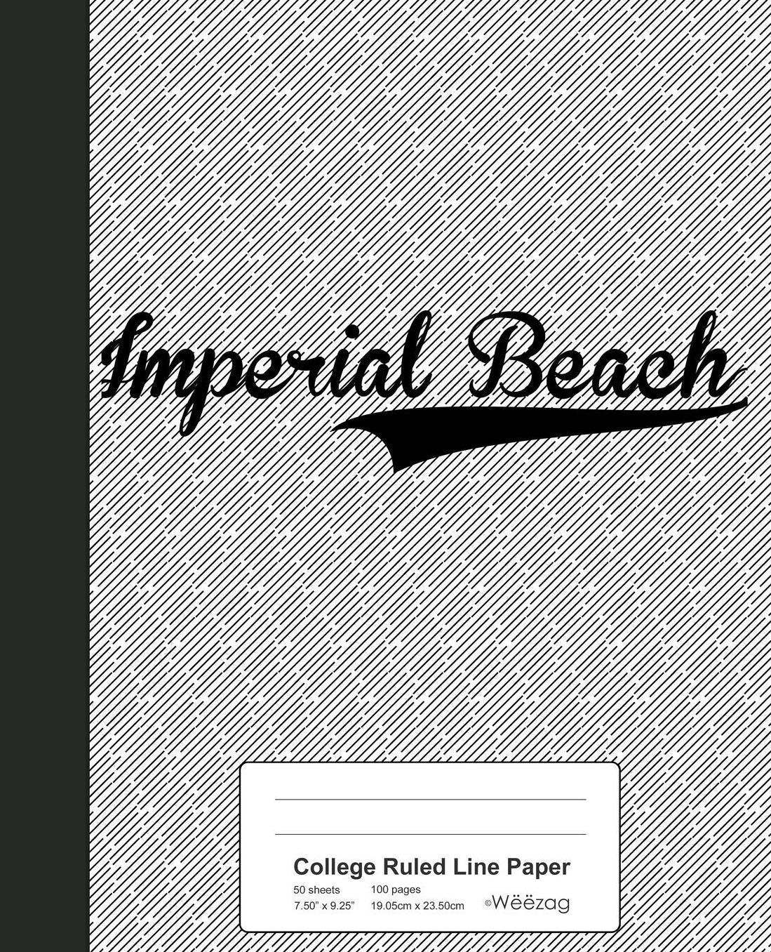 College Ruled Line Paper: IMPERIAL BEACH Notebook