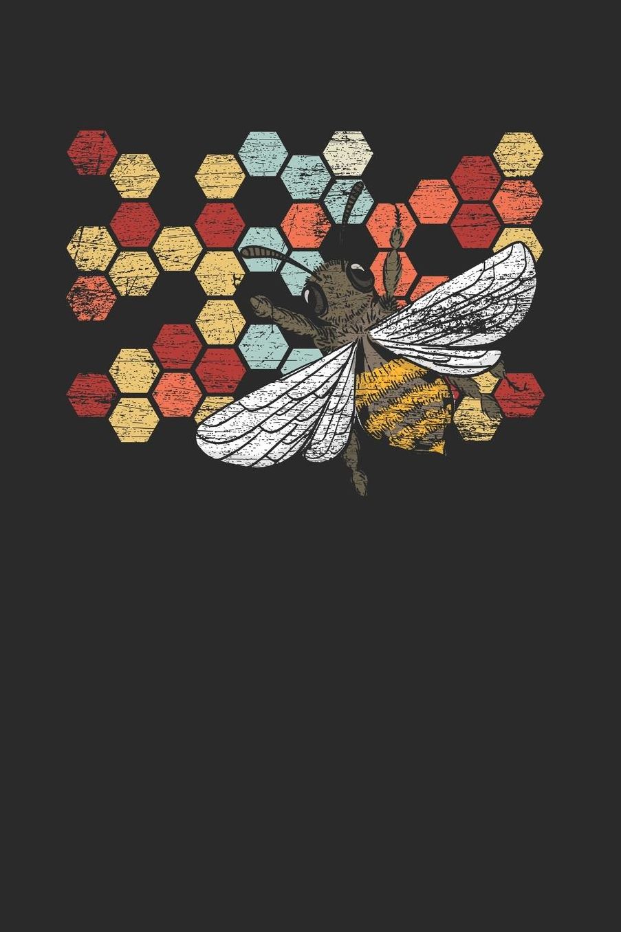 Honeycomb Retro: Dotted Bullet Notebook (6 x 9 - 120 pages) Beekeepers Notebook for Daily Journal, Diary, and Gift