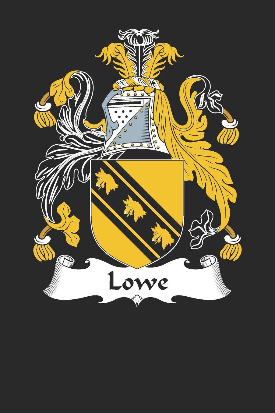 Lowe: Lowe Coat of Arms and Family Crest Notebook Journal (6 x 9 - 100 pages)