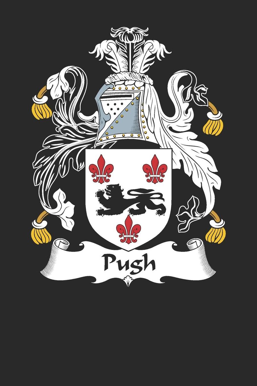 Pugh: Pugh Coat of Arms and Family Crest Notebook Journal (6 x 9 - 100 pages)