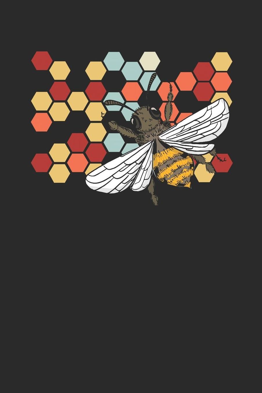 Honeycomb Retro: Graph Paper Notebook (6 x 9 - 120 pages) Beekeepers Notebook for Daily Journal, Diary, and Gift