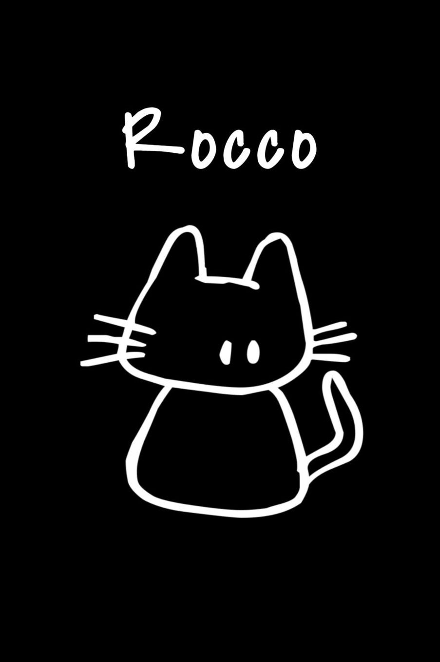 Rocco: Composition Notebook Plain College Ruled Wide Lined 6 x 9 Journal Cute Meow Funny Kawaii Gifts for Cat Lover's Organizer Record Log Passwords Address Book Appointments & Diary Students Back to School Teens Kids Workbook for Writing Notes