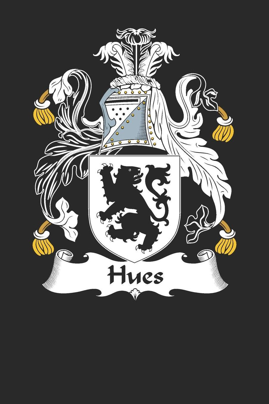 Hues: Hues Coat of Arms and Family Crest Notebook Journal (6 x 9 - 100 pages)