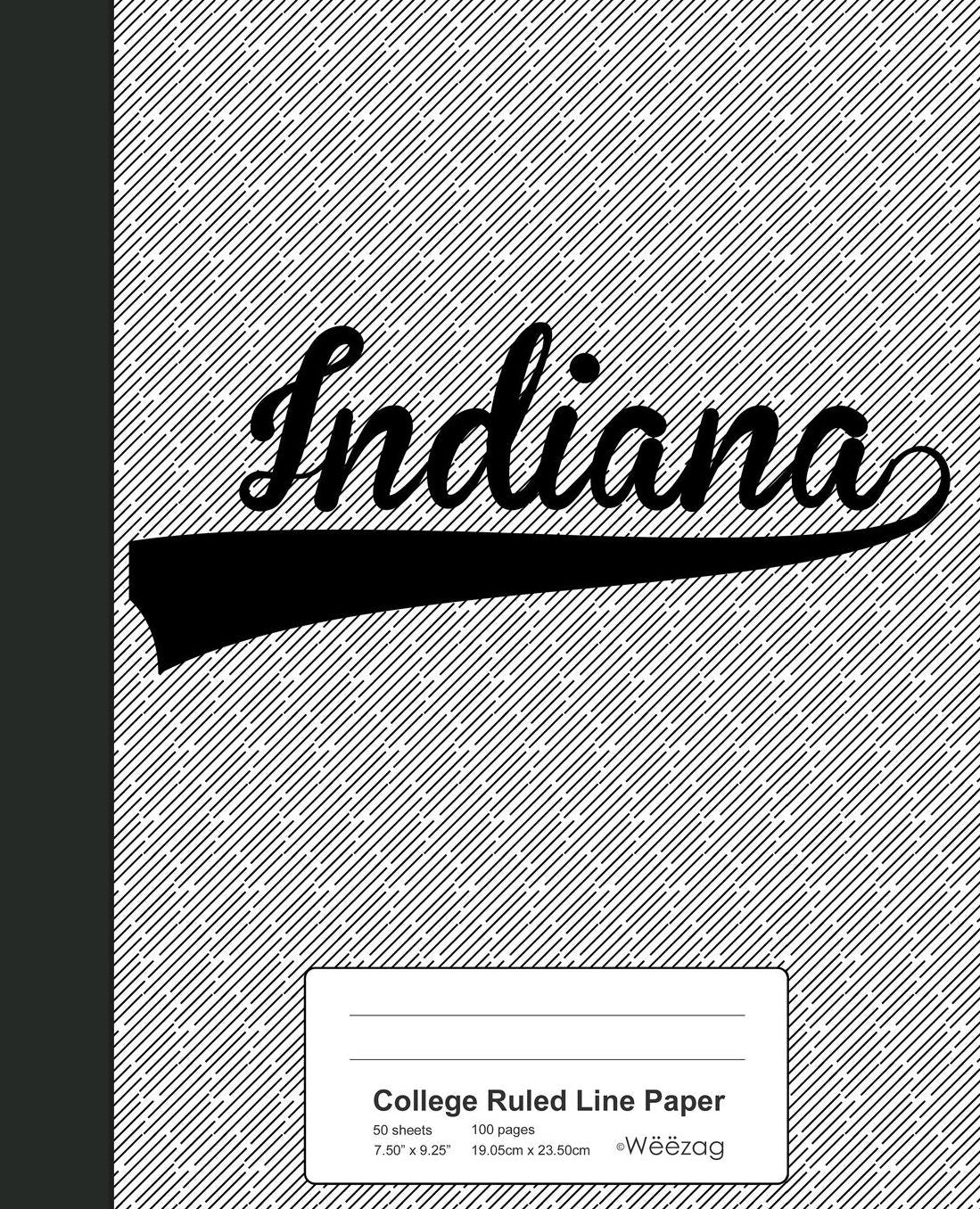 College Ruled Line Paper: INDIANA Notebook