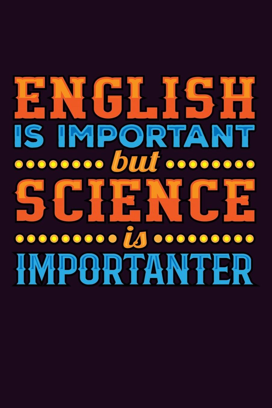 English Is Important But science Is Importanter: With a matte, full-color soft cover, this Bucket List Journal is the ideal size 6x9 inch, 90 pages cream colored pages . Make dreams come true. Get started today.