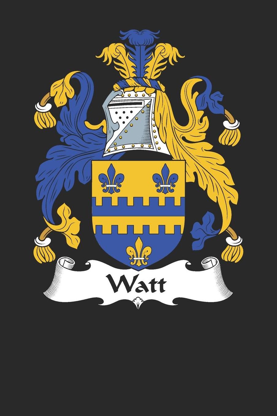 Watt: Watt Coat of Arms and Family Crest Notebook Journal (6 x 9 - 100 pages)