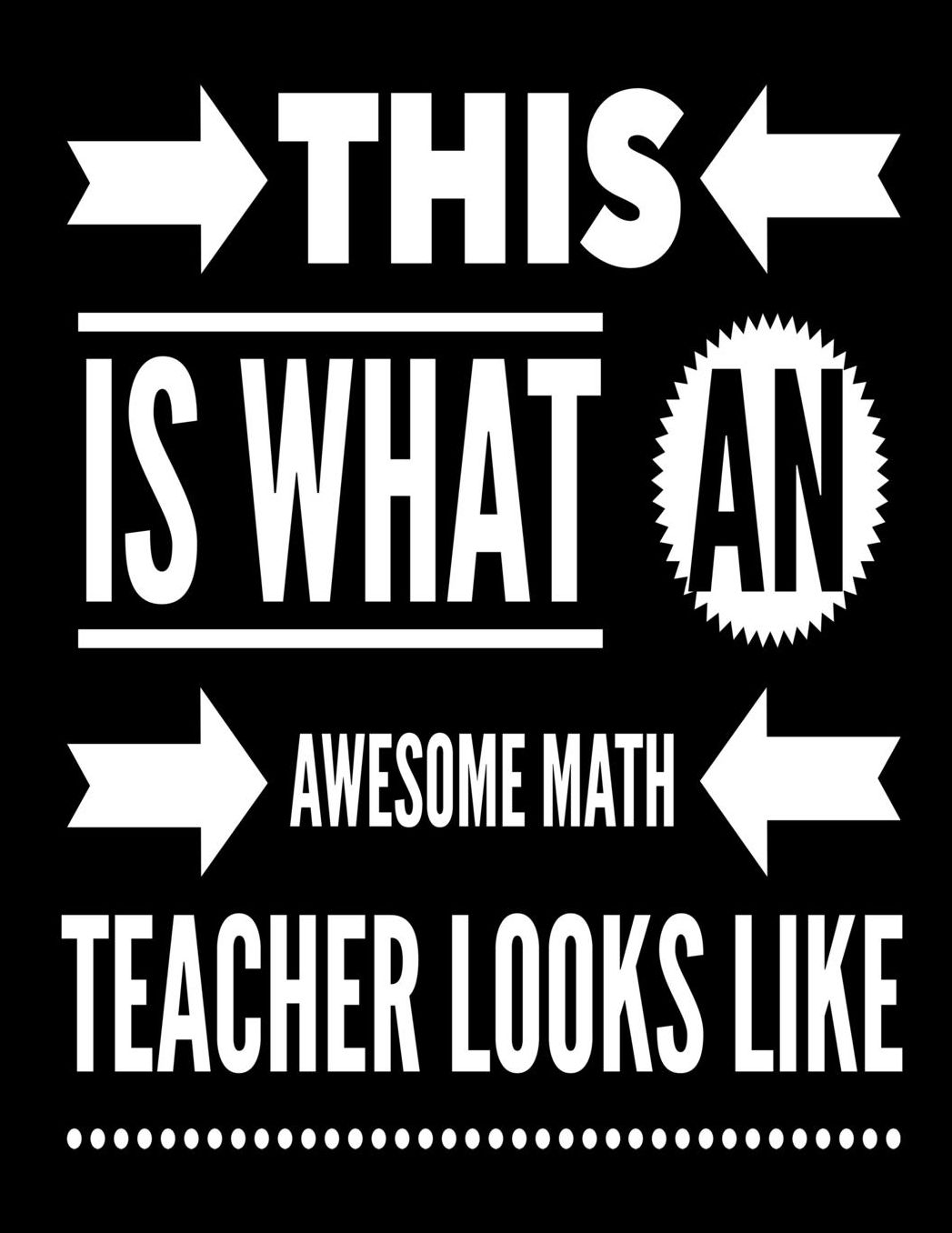 This Is What An Awesome Math Teacher Looks Like: Notebook Gift for Teachers, Professors, Tutors, Coaches and Academic Instructors