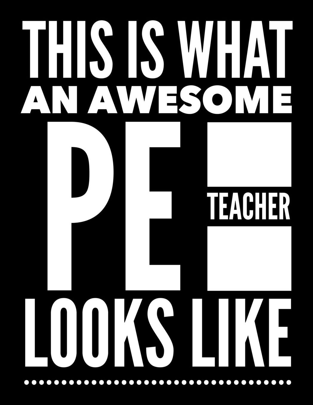 This Is What An Awesome PE Teacher Looks Like: Notebook Gift for Teachers, Professors, Tutors, Coaches and Academic Instructors