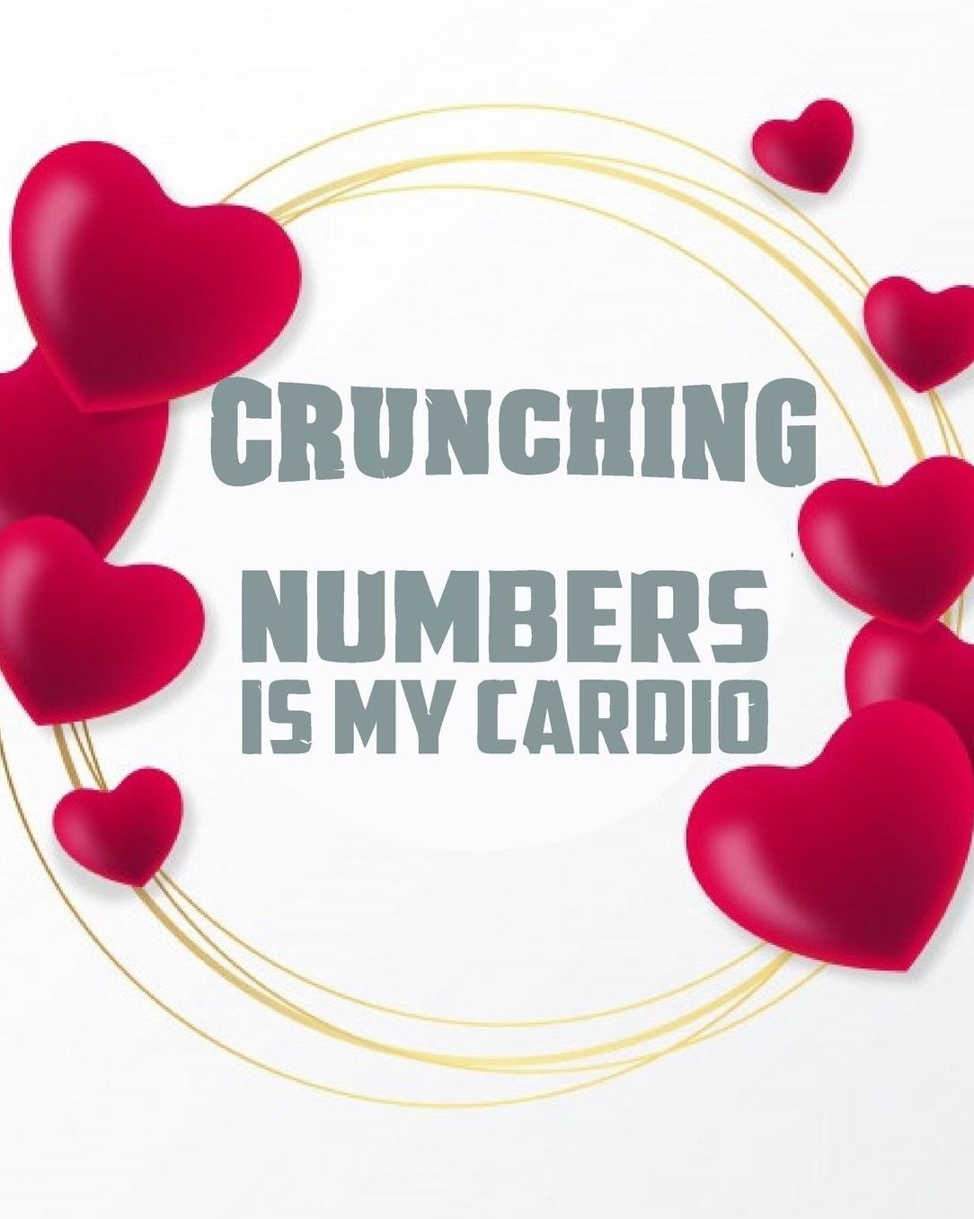 Crunching Numbers is My Cardio: Hearts Teacher Journal Planner Notebook Organizer Daily Weekly Monthly Annual Activities Calendars To Do Class Lists Grade Tracker Back to School Teacher Appreciation Gift Undated 8x10 150 Pages White Paper
