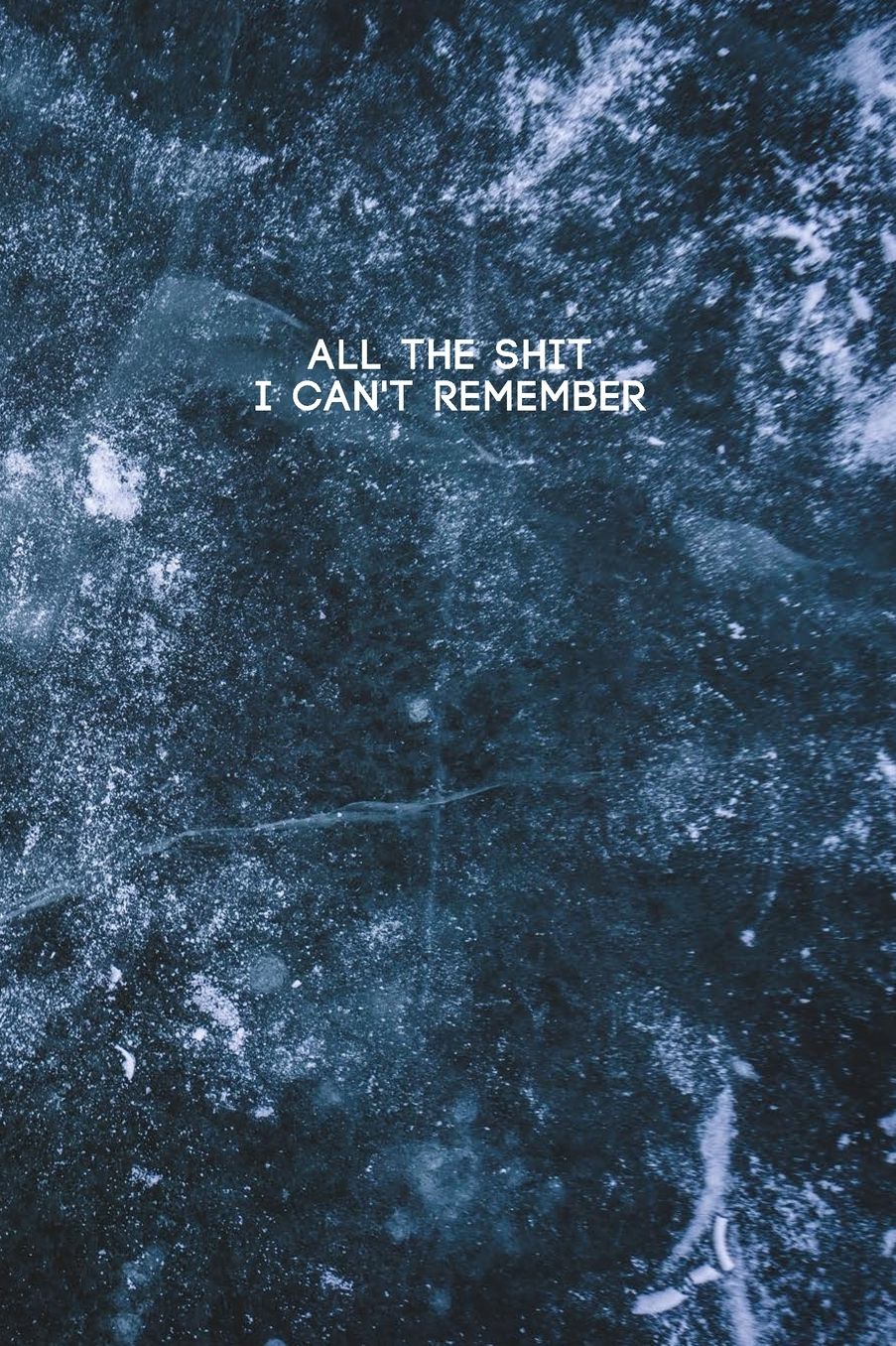 All the Shit I Can't Remember: Password Keeper and Finder Funny Notebook w/ Dark Blue Color Texture Abstract Design Gift