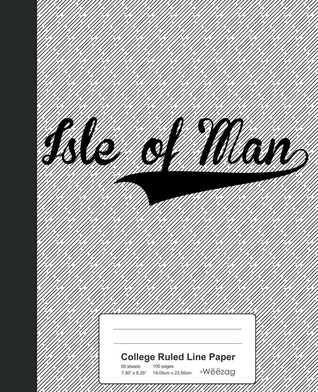 College Ruled Line Paper: ISLE OF MAN Notebook