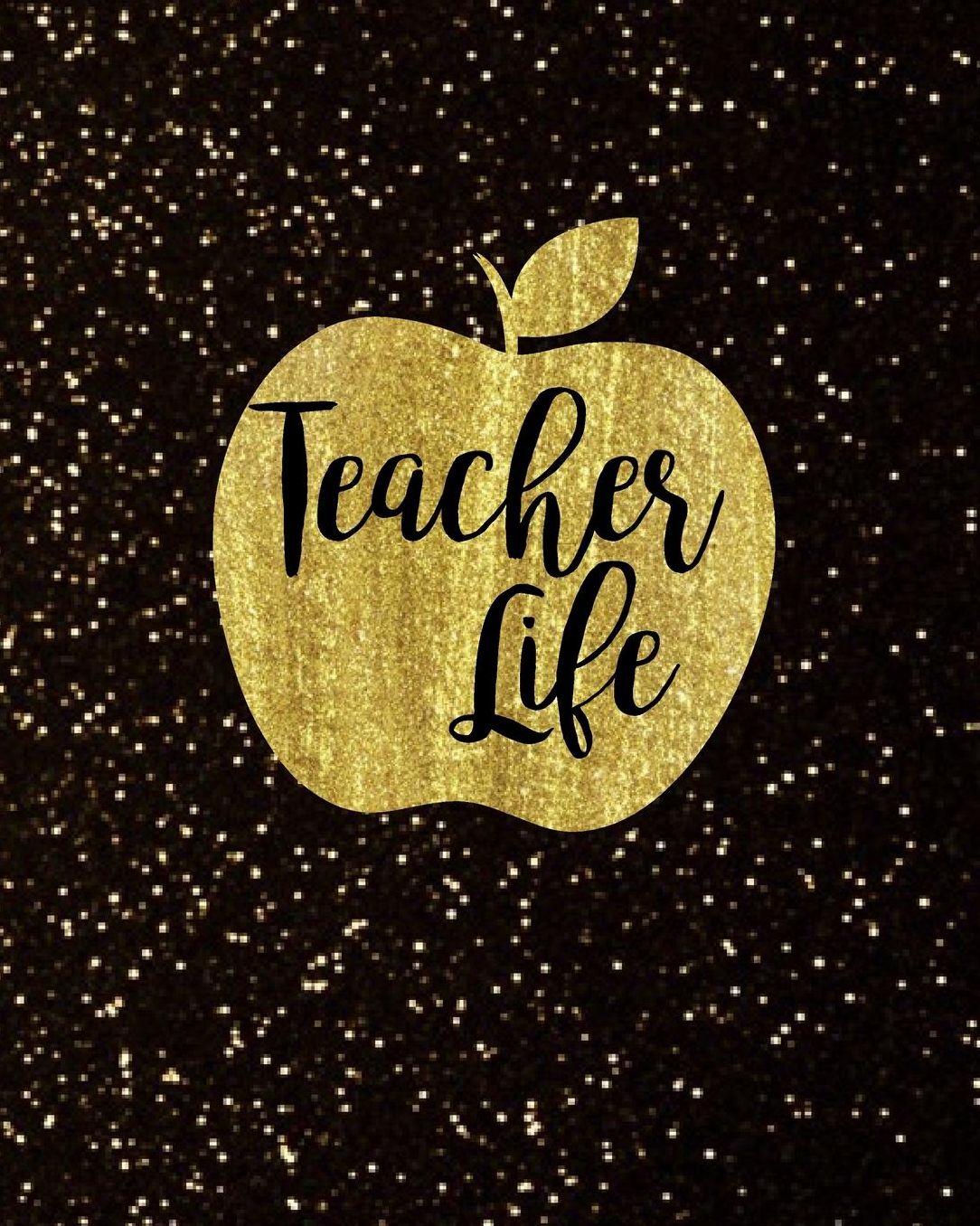 Teacher Life: Elegant Black Gold Teacher Journal Planner Notebook Organizer Daily Weekly Monthly Annual Activities Calendars To Do Class Lists Grade Tracker Back to School Teacher Appreciation Gift Undated 8x10 150 Pages White Paper