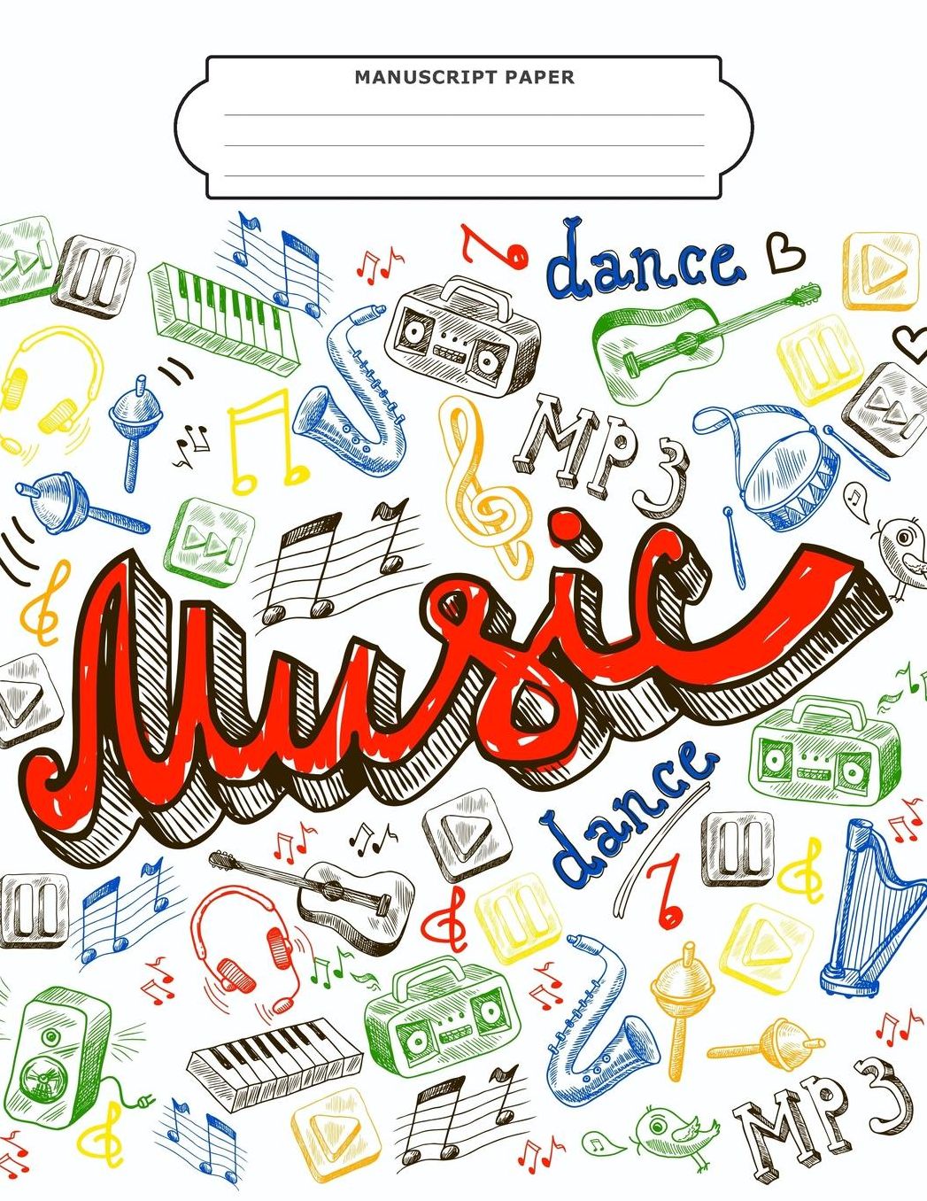 Manuscript Paper: Standard 12 Stave of Five Line Empty Staff Blank Sheets Music Manuscript Paper For Notes, Lyrics And Music Composing For Musicians, Students, Songwriting Book Journal Notebook Composition Book, Gift