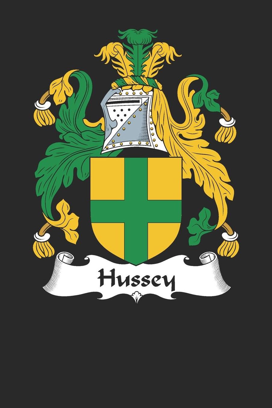 Hussey: Hussey Coat of Arms and Family Crest Notebook Journal (6 x 9 - 100 pages)