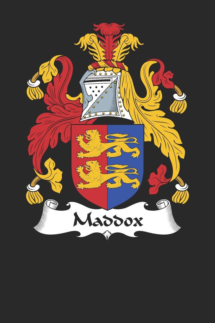 Maddox: Maddox Coat of Arms and Family Crest Notebook Journal (6 x 9 - 100 pages)