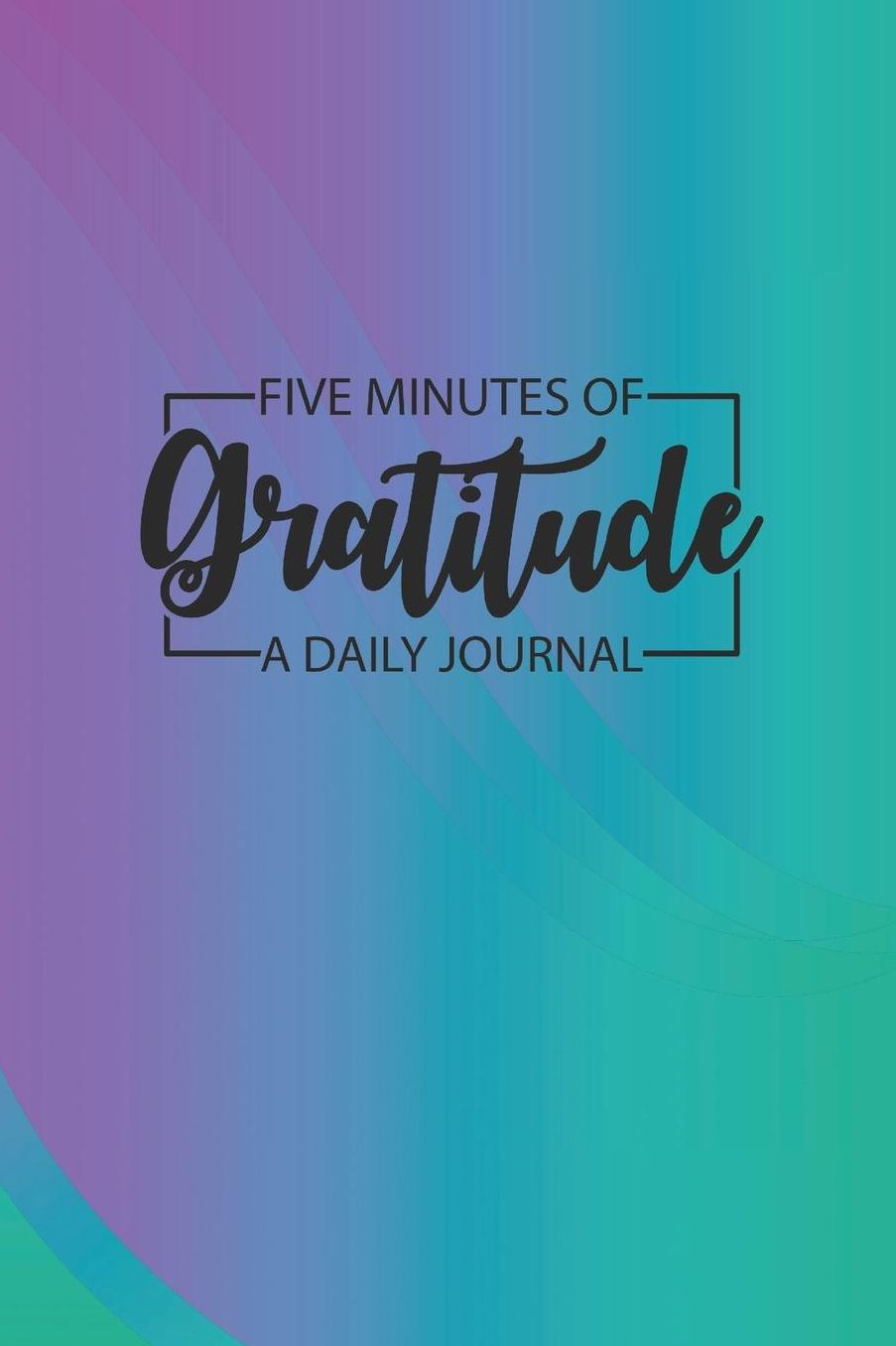 Daily Gratitude Journal 'Retro Purple Turquoise' - Five Minutes of Gratitude Diary - Happier Life Gratitude Notebook - Positivity Diary: Medium College-Ruled Journey Diary, 110 page, Lined, 6x9 (15.2 x 22.9 cm)