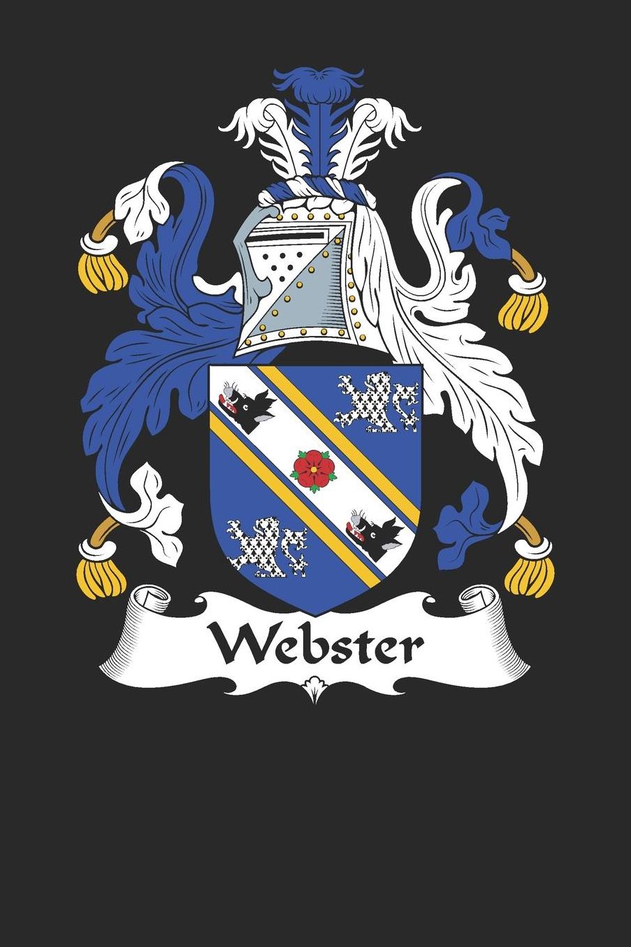 Webster: Webster Coat of Arms and Family Crest Notebook Journal (6 x 9 - 100 pages)