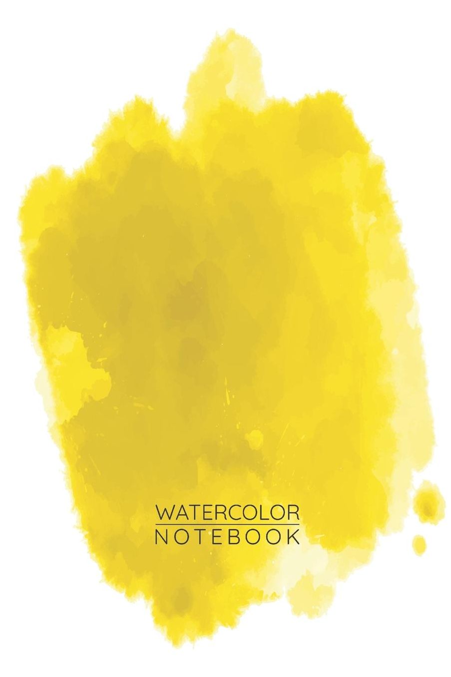 Strong Yellow Watercolor Notebook - Sketch Book for Drawing Painting Writing - Strong Yellow Watercolor Journal - Strong Yellow Diary: Medium College-Ruled Journey Diary, 110 page, Lined, 6x9 (15.2 x 22.9 cm)