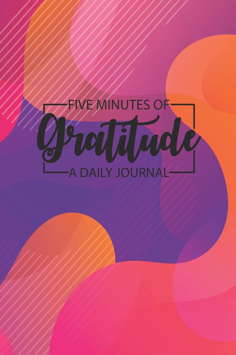 Daily Gratitude Journal 'Abstract Bubbles Red Yellow Purple' - Five Minutes of Gratitude Diary - Happier Life Gratitude Notebook: Medium College-Ruled Journey Diary, 110 page, Lined, 6x9 (15.2 x 22.9 cm)