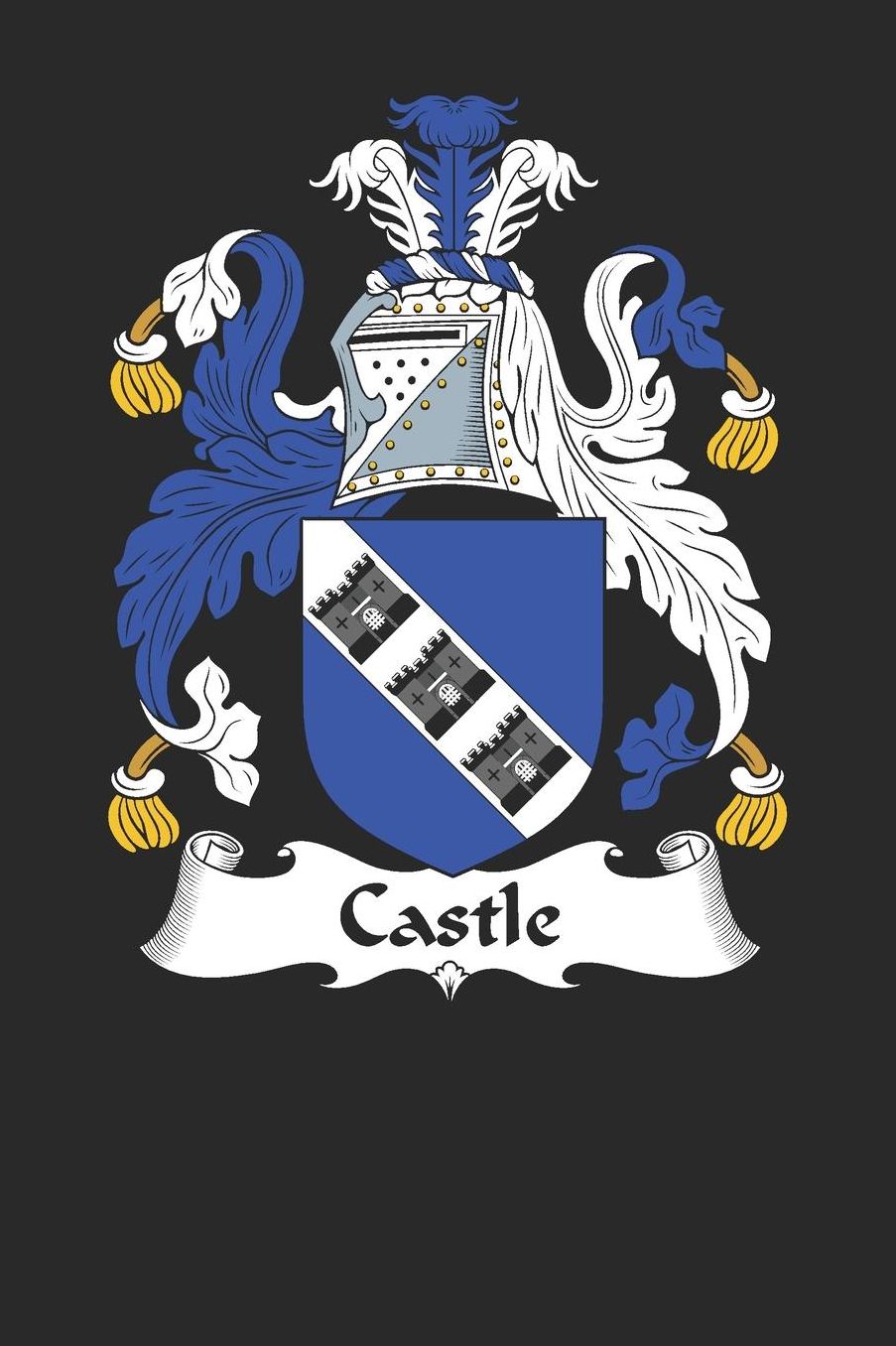 Castle: Castle Coat of Arms and Family Crest Notebook Journal (6 x 9 - 100 pages)