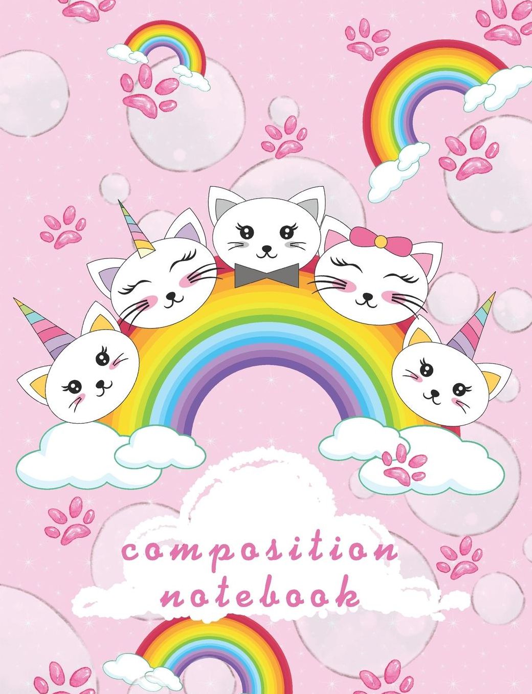 Composition Notebook: Collage Ruled, School Notebook For Girls