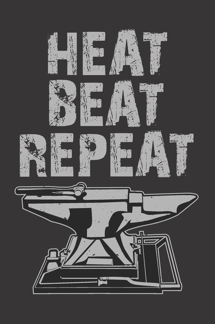 Heat Beat Repeat: Blank Lined Journal For Blacksmith