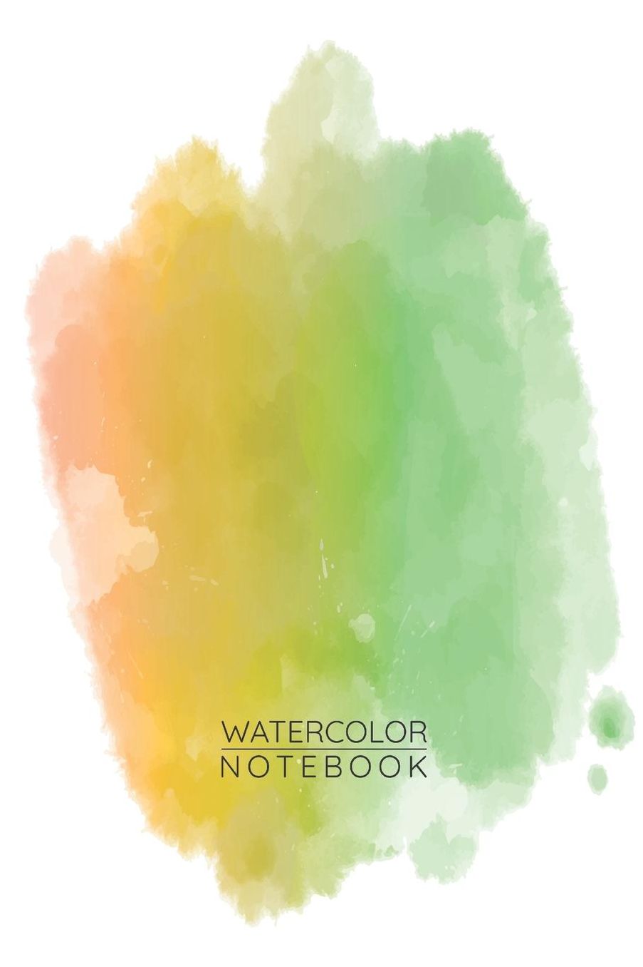 Yellow Green Watercolor Notebook - Sketch Book for Drawing Painting Writing - Yellow Green Watercolor Journal - Yellow Green Diary: Medium College-Ruled Journey Diary, 110 page, Lined, 6x9 (15.2 x 22.9 cm)
