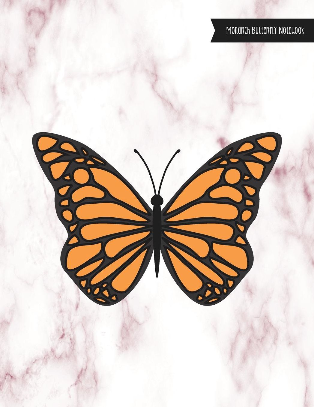 Monarch Butterfly Notebook: Colored Marble Textured Design Journal for Writing Notes