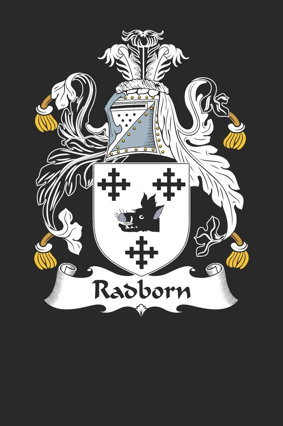 Radborn: Radborn Coat of Arms and Family Crest Notebook Journal (6 x 9 - 100 pages)