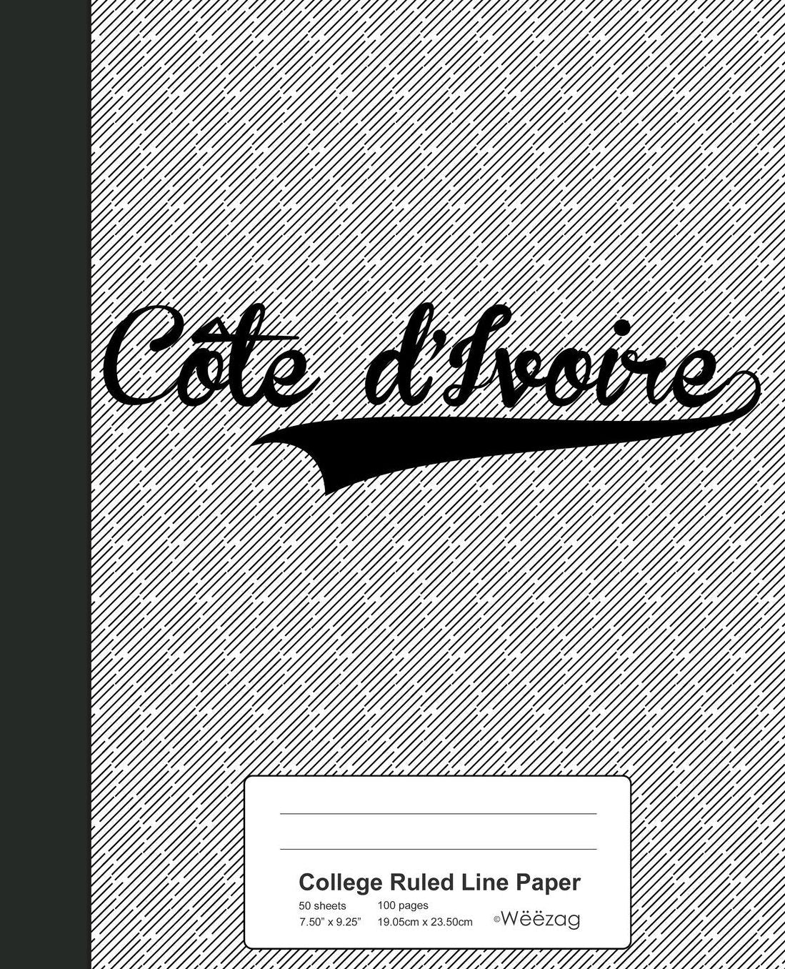 College Ruled Line Paper: IVORY COAST Notebook
