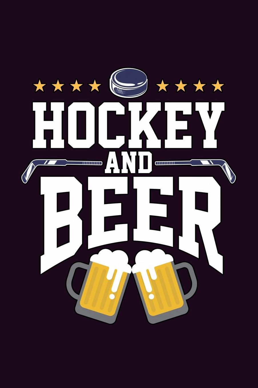 Hockey And Beer: With a matte, full-color soft cover, this Bucket List Journal is the ideal size 6x9 inch, 90 pages cream colored pages . Make dreams come true. Get started today.