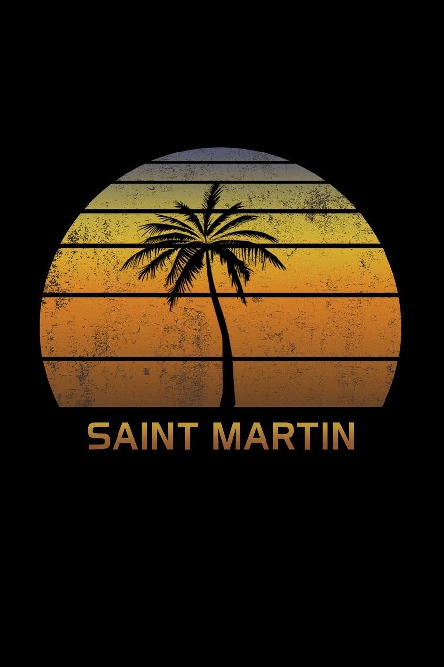 Saint Martin: Caribbean Notebook Lined Wide Ruled Paper For Taking Notes. Stylish Journal Diary 6 x 9 Inch Soft Cover. For Home, Work Or School.