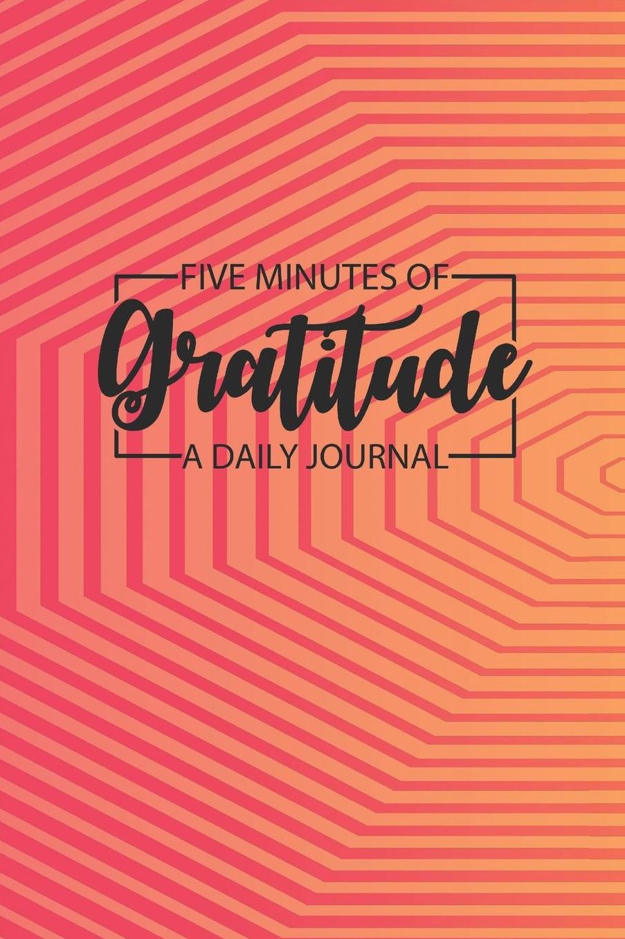 Daily Gratitude Journal 'Abstract Waves Yellow Red' - Five Minutes of Gratitude Diary - Happier Life Gratitude Notebook - Positivity Diary: Medium College-Ruled Journey Diary, 110 page, Lined, 6x9 (15.2 x 22.9 cm)