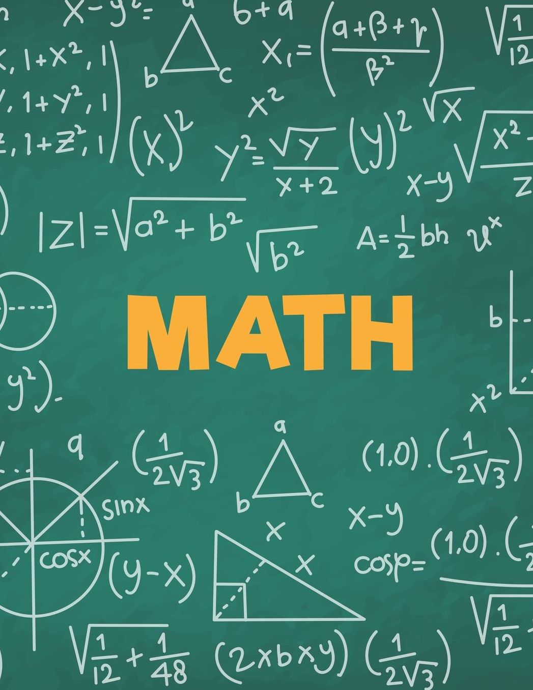Math: 1/5 inches Grid Paper, 0.2 inch Graph Notebook, Graphing Pads Sheets, Blank Quad Ruled 5 x 5 squares per inch, Math and Science Composition Book, Journal for Students