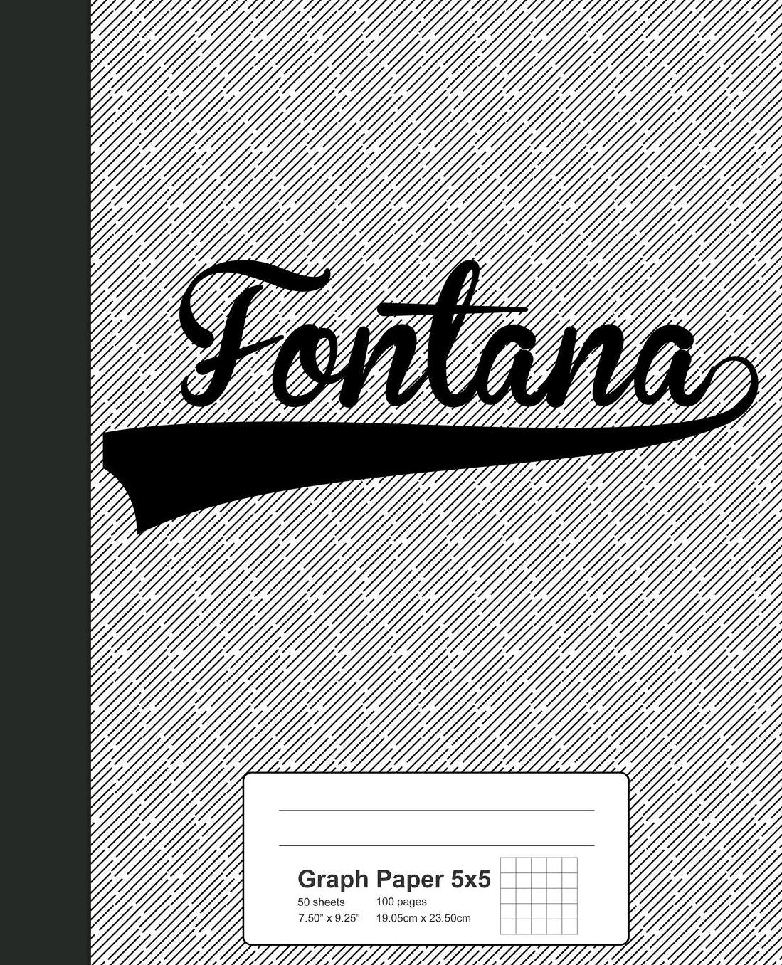 Graph Paper 5x5: FONTANA Notebook