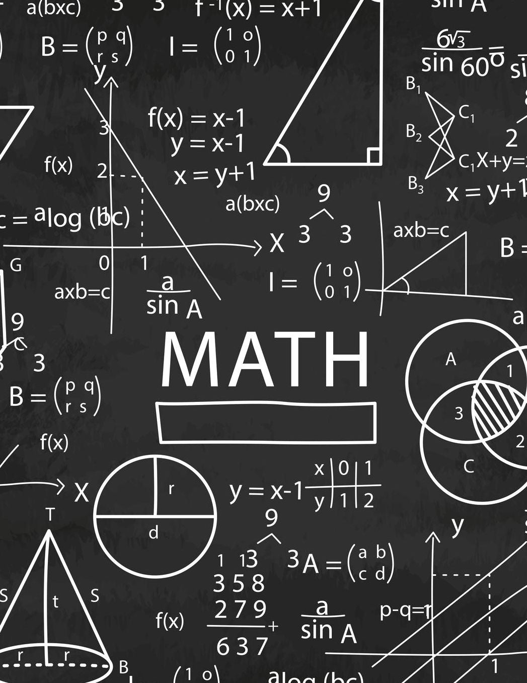Math: 1/5 inches Grid Paper, 0.2 inch Graph Notebook, Graphing Pads Sheets, Blank Quad Ruled 5 x 5 squares per inch, Math and Science Composition Book, Journal for Students