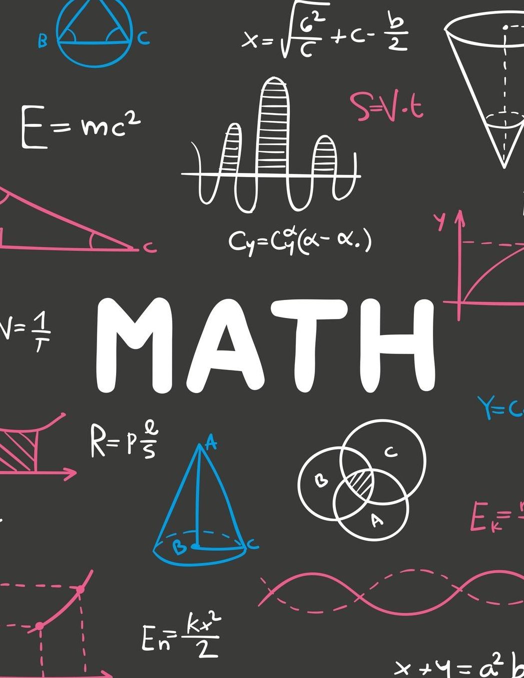Math: 1/5 inches Grid Paper, 0.2 inch Graph Notebook, Graphing Pads Sheets, Blank Quad Ruled 5 x 5 squares per inch, Math and Science Composition Book, Journal for Students