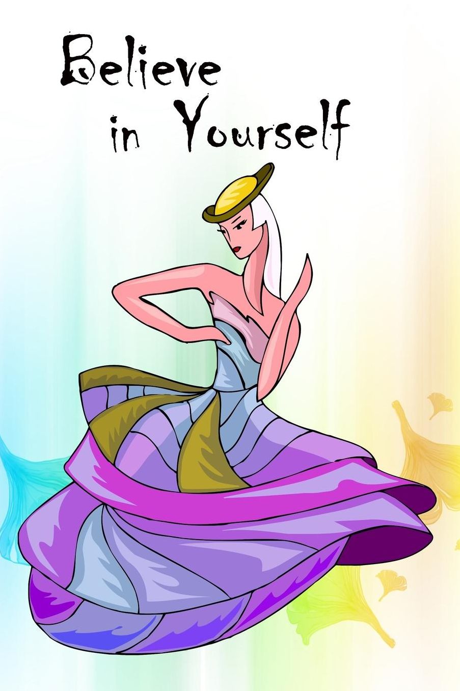 Believe In Yourself: Cute Fashion Notebook Journal Diary to write in - women model