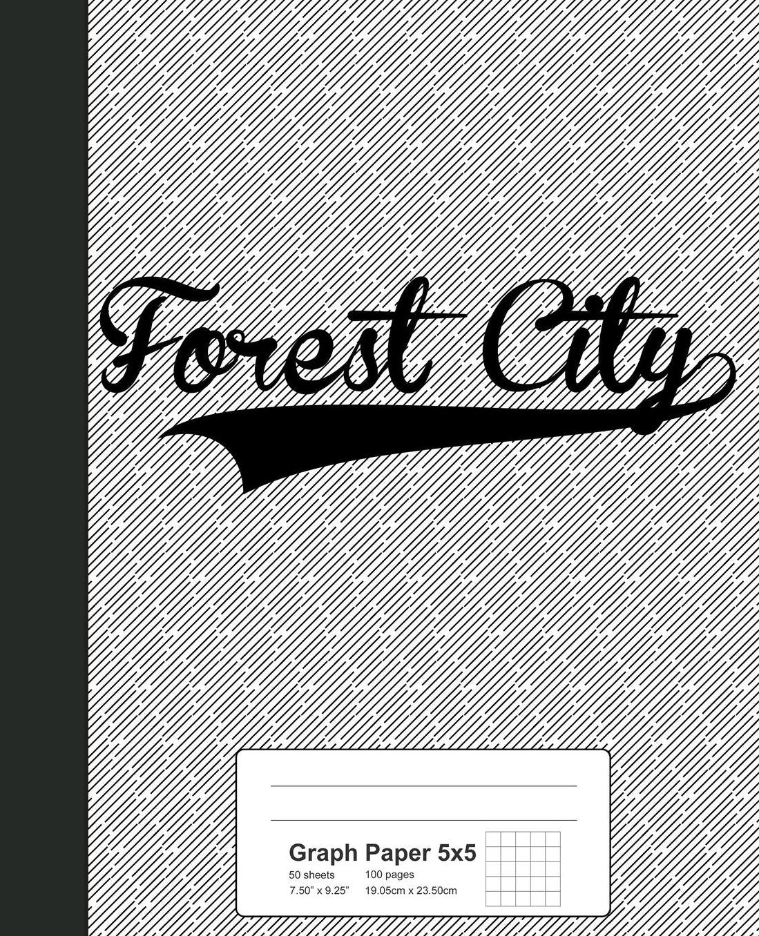 Graph Paper 5x5: FOREST CITY Notebook